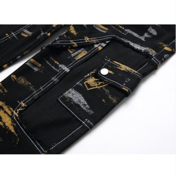 WJWLSKB Slim Fit Men's Jeans, Ripped Stretch Jeans Denim Pants Size 30x27 NWT - Picture 7 of 13